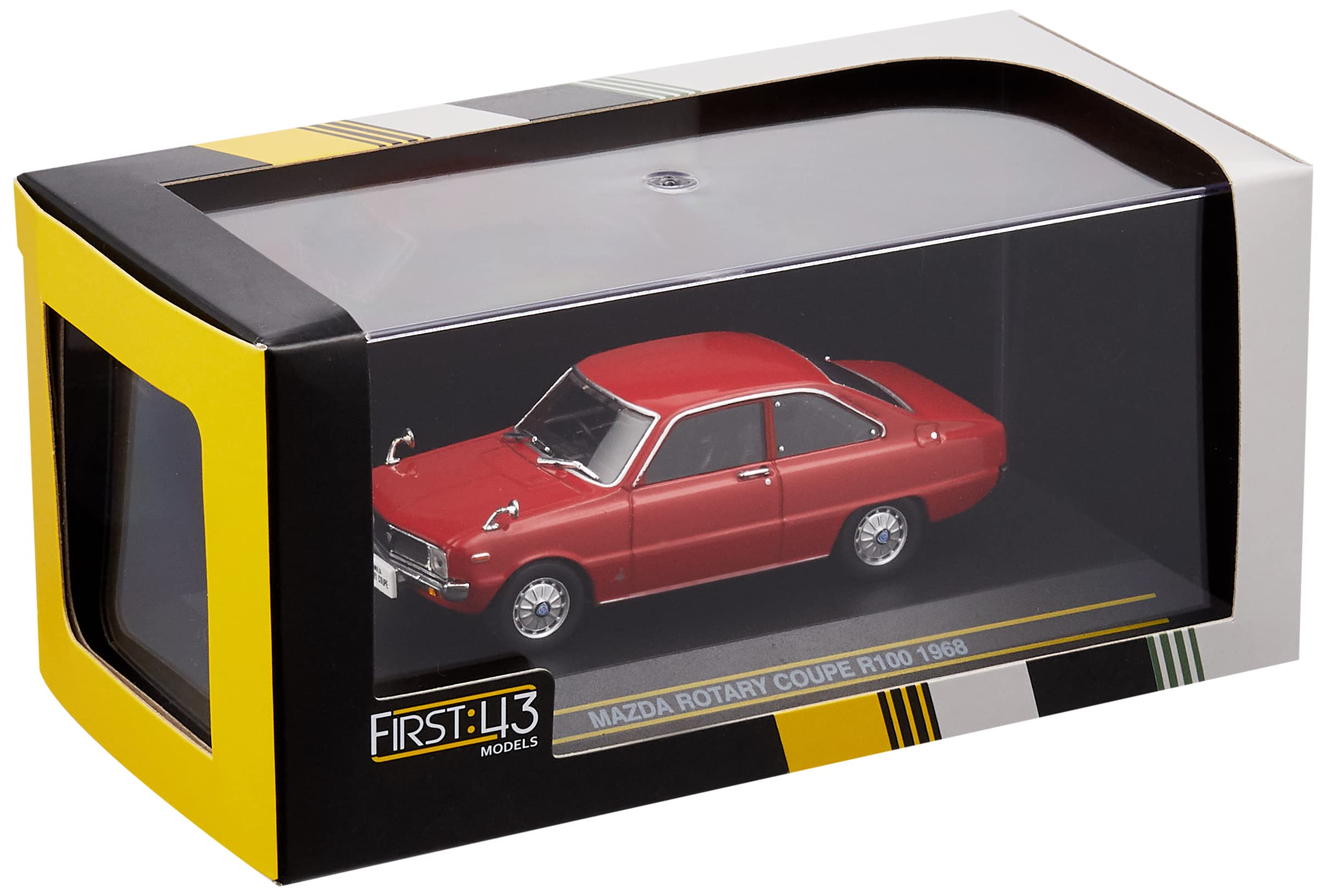FIRST: 43 1/43 Mazda rotary coupe R100 Familia 1968 Red